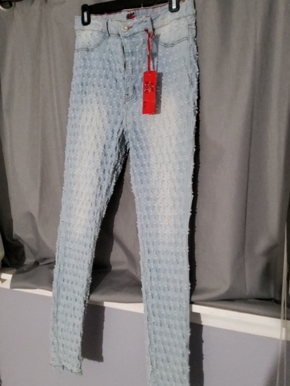 Roma Ice Wash Light Blue Textured Jeans